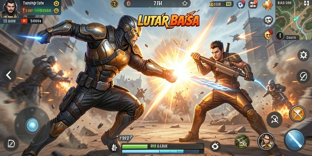 Screenshot utama 797K menampilkan aksi pertempuran yang mendebarkan.