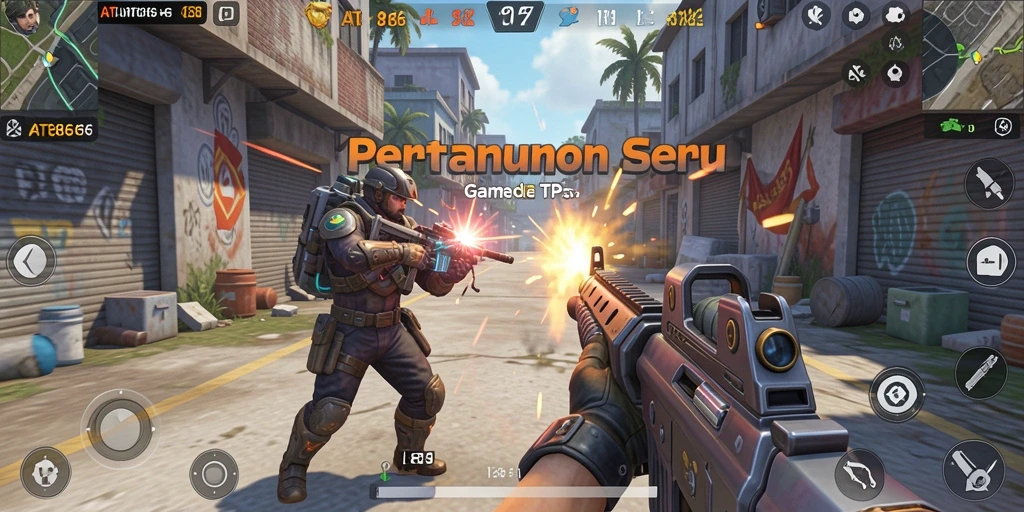 Tampilan aksi seru dari gameplay AT866 di medan perang.