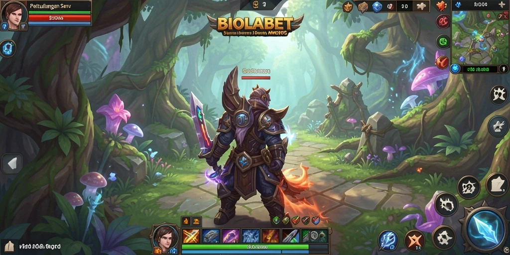 Screenshot gameplay <strong>BIOLABET</strong> menampilkan aksi pertempuran yang seru di dunia fantasi.