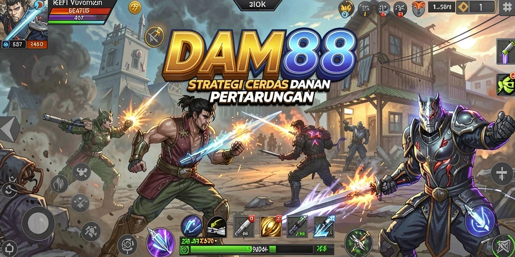 Screenshot gameplay DAM88 menampilkan pertarungan strategis yang intens.