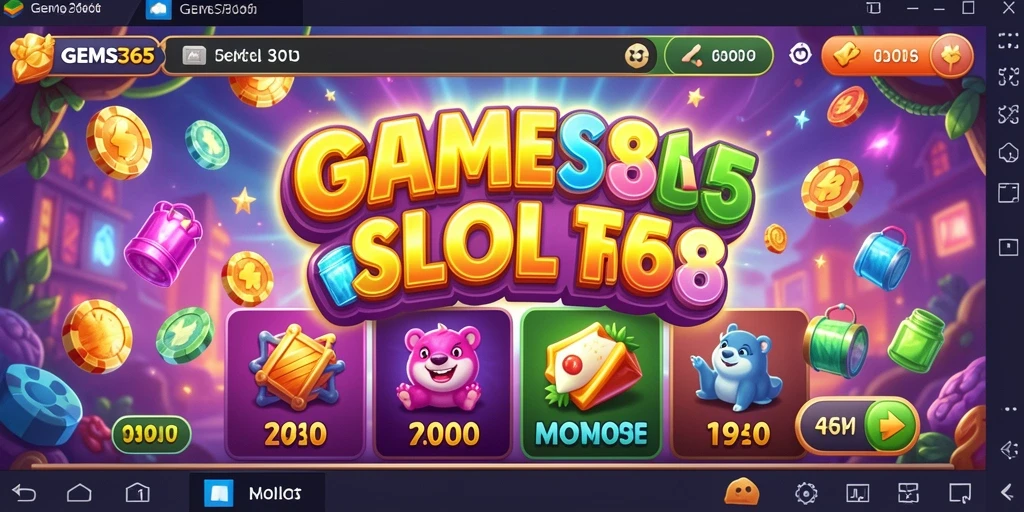 Tampilan menarik dari gameplay seru GEMS365 dengan fitur slot.