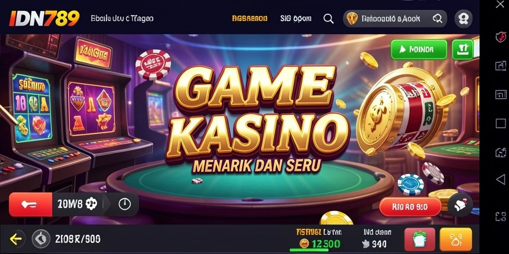 Tampilan UI IDN789 yang menarik saat bermain Kasino.