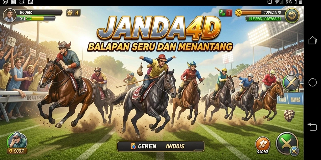 Tampak seru balapan intens di JANDA4D dengan kendaraan kustom.