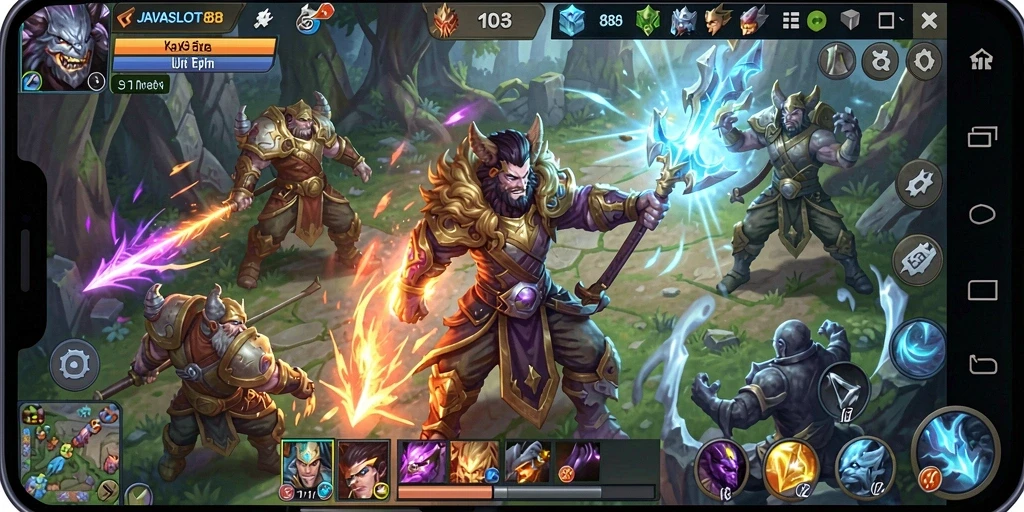 Tampilan gameplay seru di <strong>JAVASLOT88</strong> dengan aksi karakter yang mendebarkan.