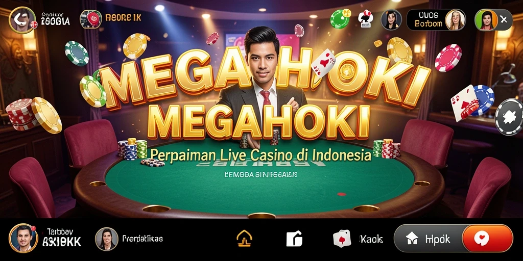 Tampilan antarmuka gameplay Live Casino yang mengasyikkan di MEGAHOKI.