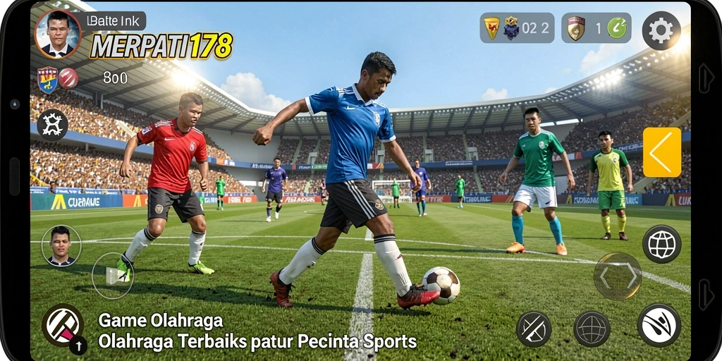 Tampilan gameplay MERPATI178 yang menampilkan aksi olahraga yang mendebarkan.