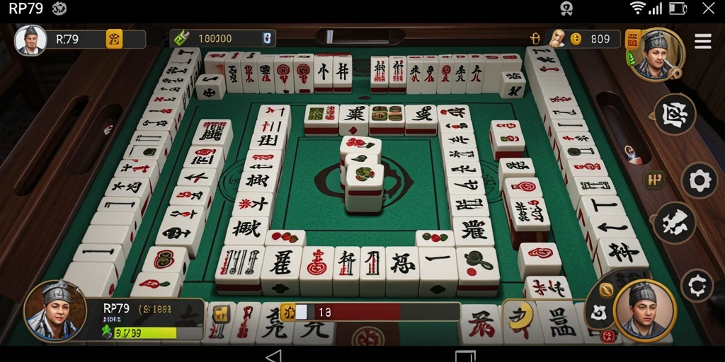 Tampilan menarik gameplay Mahjong di RP79.