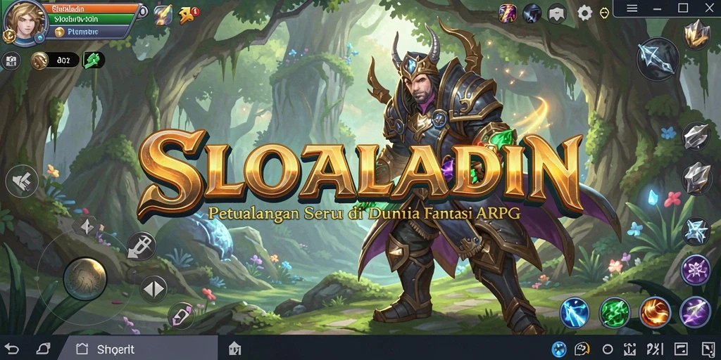 Tampilan epik karakter dalam pertarungan di SLOTALADIN.