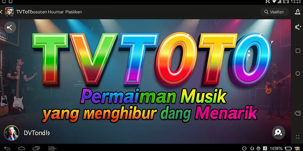 Tampilan gameplay TVTOTO menampilkan keseruan bermain musik bersama teman.