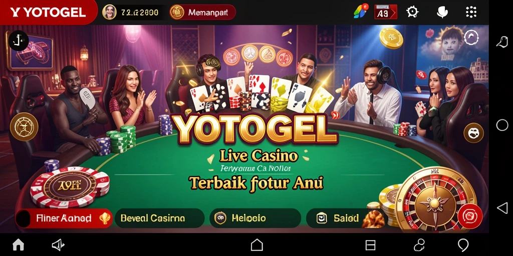 Screenshot YOTOGEL menampilkan gameplay Live Casino yang seru dan interaktif.