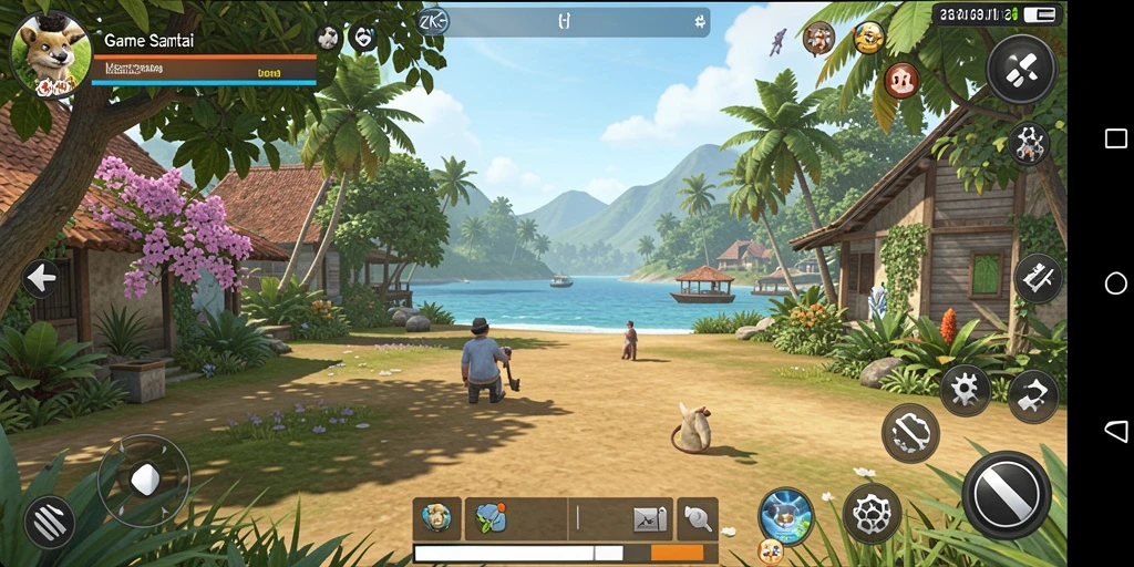Screenshot utama ZK3 menunjukkan gameplay santai dan menyenangkan.